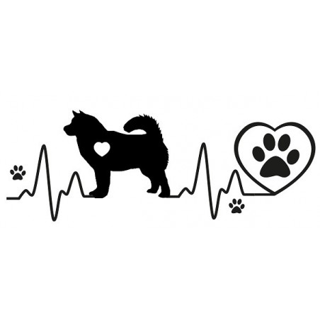 Naklejka Malamute kardio