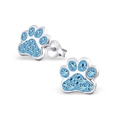 Kolczyki łapki z kryształkami
