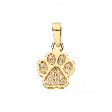 Zawieszka łapka z cyrkoniami złoto 333 (8k)