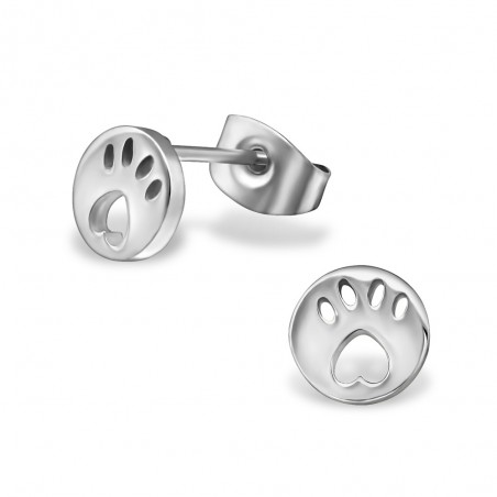 Kolczyki łapki ażurowe, stal 316L