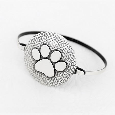 Bransoletka łapa duża z tłem, szyna