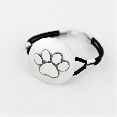 Bransoletka łapa duża gładka, skóra