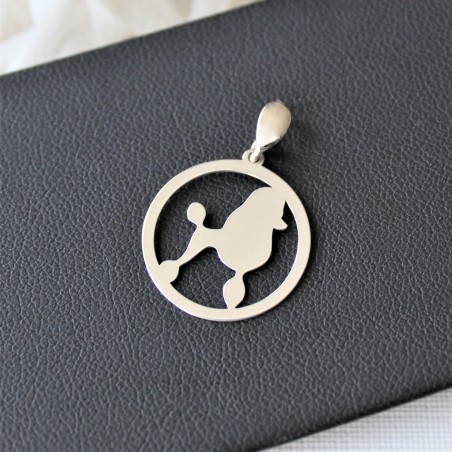 Zawieszka Pudel Lion Clip w okręgu