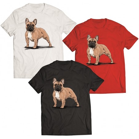 Koszulka buldog francuski brąz