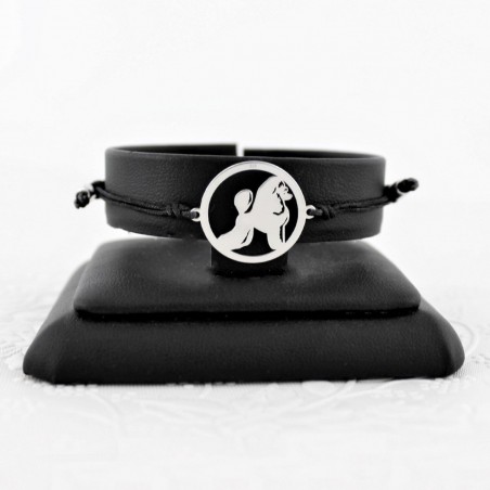 Bransoletka Pudel Puppy Clip w okręgu, sznurkowa