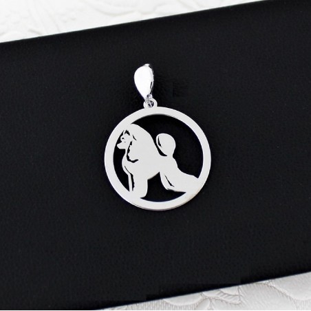 Zawieszka Pudel Puppy Clip w okręgu