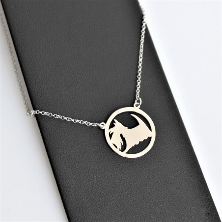 Naszyjnik Terier Szkocki w okręgu