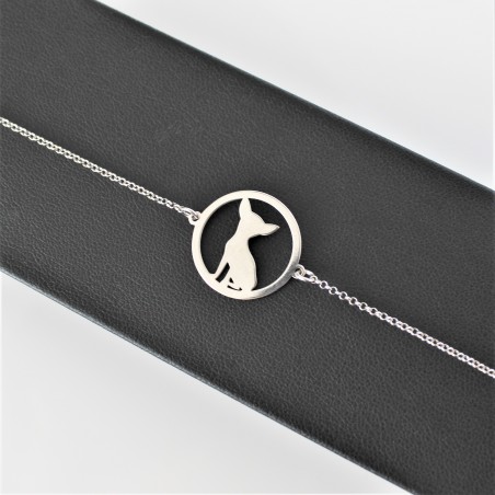 Bransoletka Chihuahua w okręgu, łańcuszek