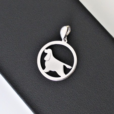 Zawieszka Cocker Spaniel angielski w okręgu