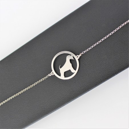 Bransoletka Sznaucer w okręgu, łańcuszek