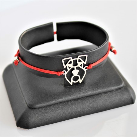 Bransoletka Sznaucer origami, sznurkowa