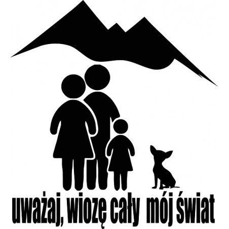 Naklejka rodzina z chihuahua