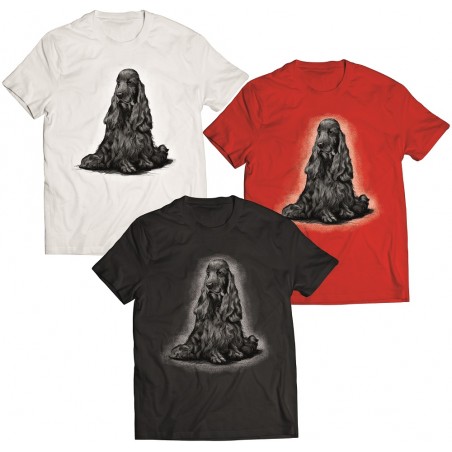 Koszulka Cocker spaniel angielski czarny