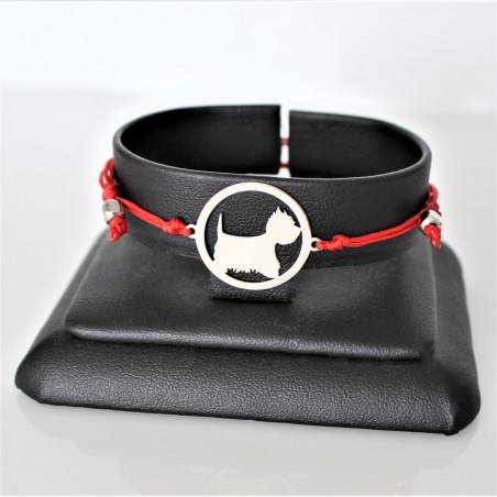 Bransoletka West w okręgu, sznurkowa