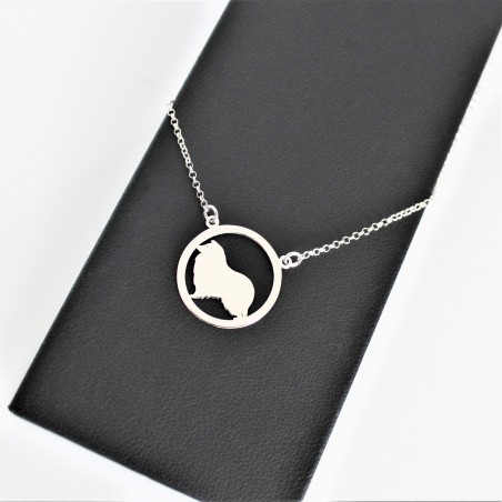 Naszyjnik Owczarek szetlandzki w okręgu