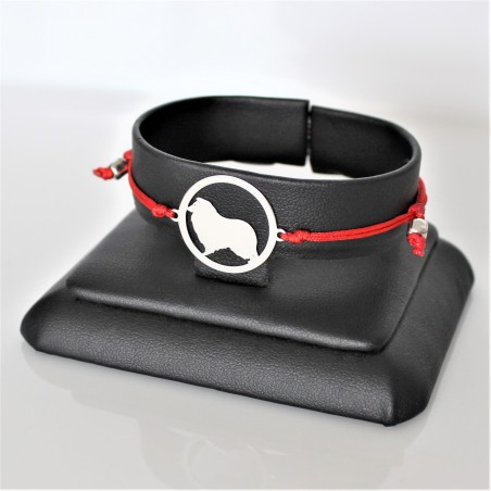 Bransoletka Owczarek szetlandzki w okręgu, sznurkowa