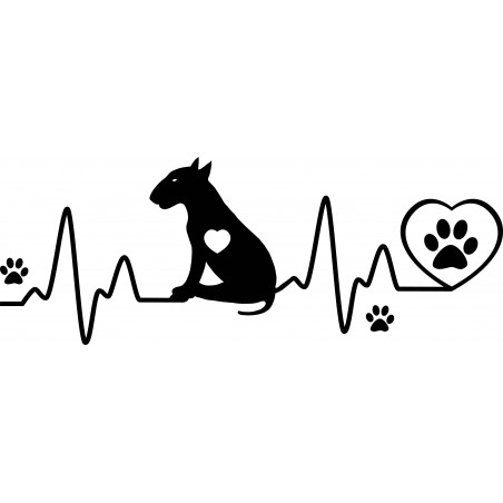 Naklejka bulterier kardio