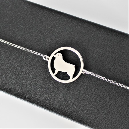 Bransoletka Owczarek australijski w okręgu, łańcuszek