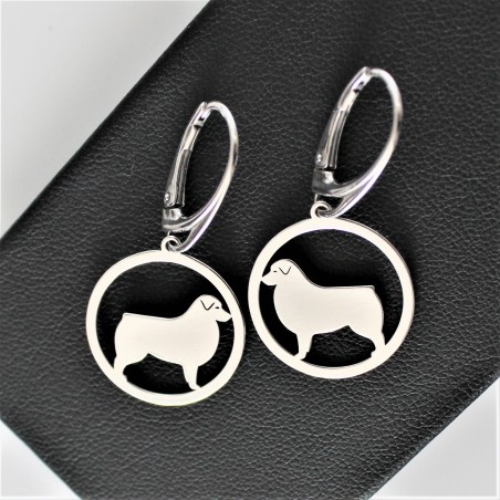 Kolczyki Owczarek australijski w okręgu