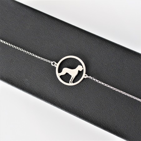 Bransoletka Dog niemiecki w okręgu, łańcuszek