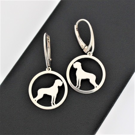 Kolczyki Dog niemiecki w okręgu