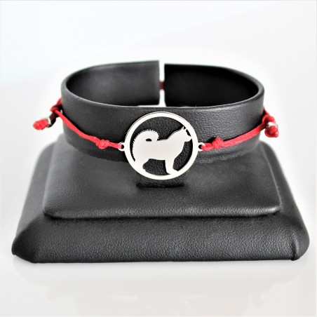 Bransoletka Malamut w okręgu, sznurkowa