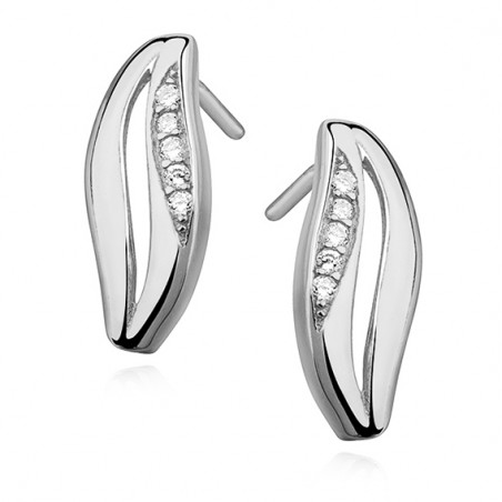 Kolczyki podłużne z cyrkoniami