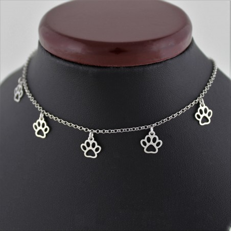 Naszyjnik choker ażurowe łapki