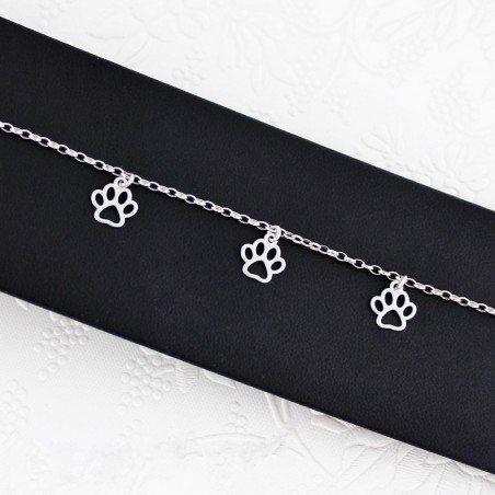 Bransoletka trzy małe ażurowe łapki