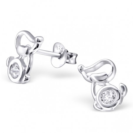 Kolczyki pieski z cyrkonią