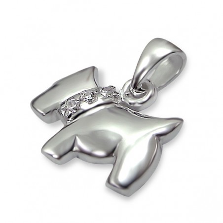 Zawieszka piesek z cyrkoniami