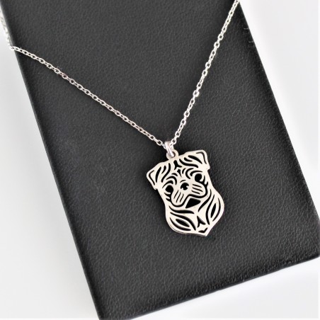 Naszyjnik Mops ażurowy