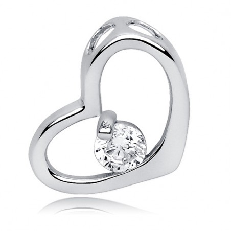 Zawieszka serce z cyrkonią