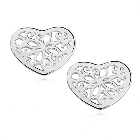 Kolczyki serca ażurowe