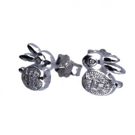 Kolczyki Króliczki z cyrkoniami