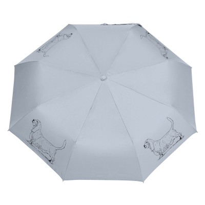 Parasol z Psami Parasolka Basset szkic Składana, Lekka, Wiatroodporna