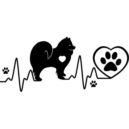 Naklejka Samoyed kardio