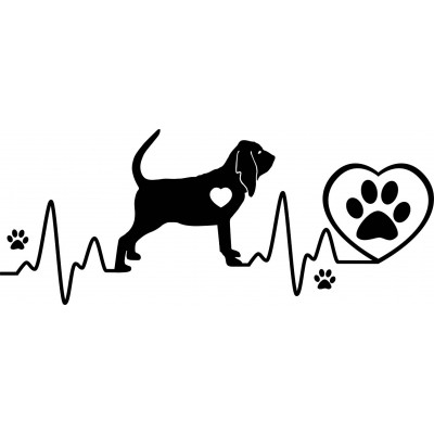 Naklejak Bloodhound kardio