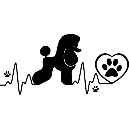 Naklejka pudel 2 kardio