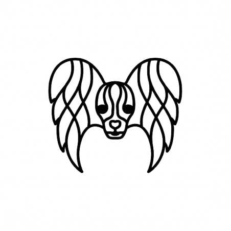 OBRAZ AŻUROWY DEKORACJA OZDOBA NA ŚCIANĘ PIES PAPILON