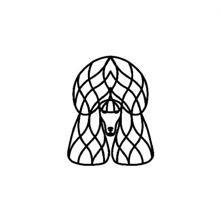 OBRAZ AŻUROWY DEKORACJA OZDOBA NA ŚCIANĘ PIES PUDEL