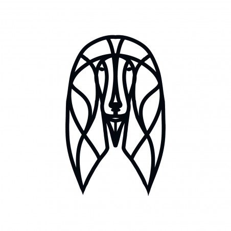 OBRAZ AŻUROWY DEKORACJA OZDOBA NA ŚCIANĘ PIES CHART AFGAŃSKI