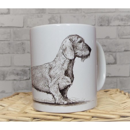 Kubek jamnik szorstkowłosy szkic