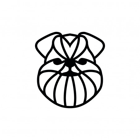 OBRAZ AŻUROWY DEKORACJA OZDOBA NA ŚCIANĘ PIES GRYFONIK BRUKSELSKI