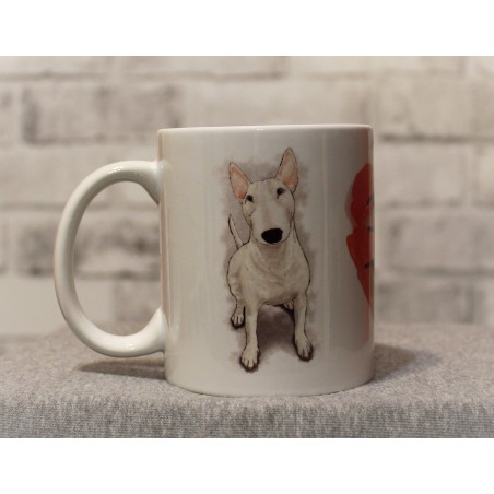 Kubek Bulterier biały