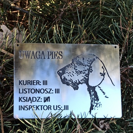 Tabliczka ostrzegawcza jamnik szorstkowłosy