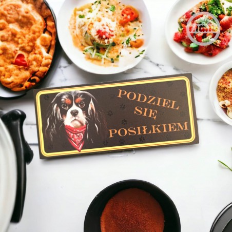 Śmieszny Magnes na lodówkę pies Cavalier