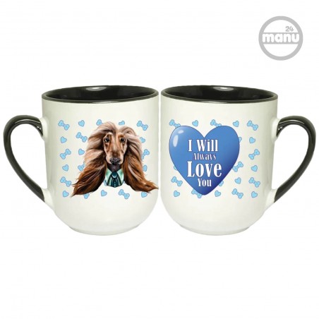 Kubek z psem Chart Afgański