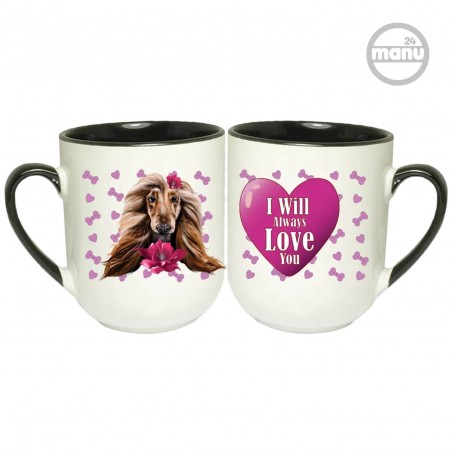 Kubek z psem Chart Afgański
