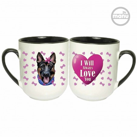Kubek z psem owczarek niemiecki
